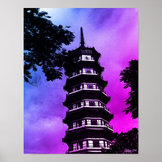 Vintage China Canton the flowery pagoda Poster (Front)