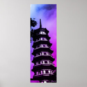 Vintage China Canton the flowery pagoda Poster