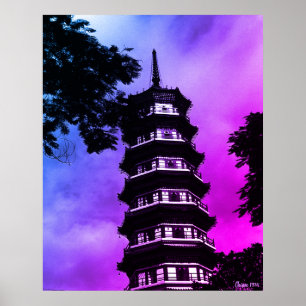 Vintage China Canton the flowery pagoda Poster