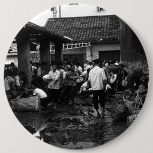 Vintage China changsha market 1970 6 Cm Round Badge