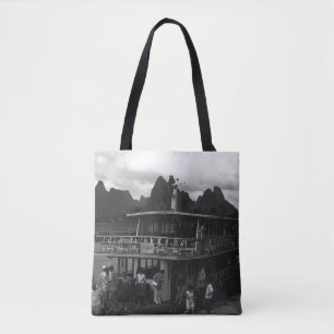 Vintage China Guilin river boat Watch Tote Bag