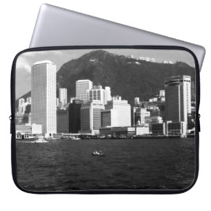 Vintage China Hong Kong bay Skyscrapers view Laptop Sleeve