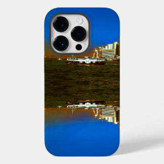 Vintage China Hong Kong boat skyscraper sea Case-Mate iPhone 14 Pro Case
