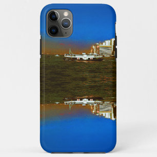 Vintage China Hong Kong boat skyscraper sea Case-Mate iPhone Case