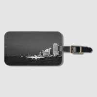Vintage China Hong Kong boat skyscraper sea Post