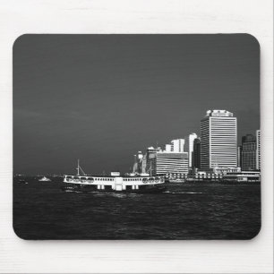 Vintage China Hong Kong boat skyscraper ​​sea Post Mouse Pad