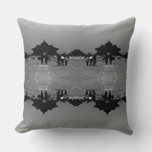 Vintage China Pekin forbidden city gate Poster Cushion