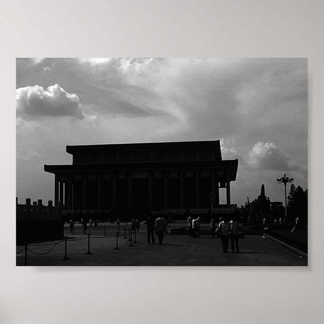 Vintage China Pekin Mao Tse Tung Mausoleum Poster (Front)