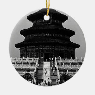 Vintage China Pekin Temple of Heaven Ceramic Tree Decoration