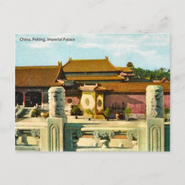 Vintage, China, Peking, Imperial Palace Postcard (Front)