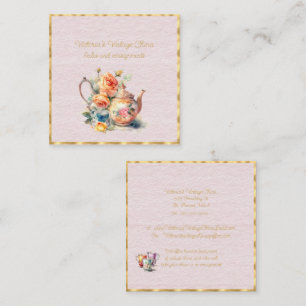 Vintage China Seller and Consignment Shop Square Business Card