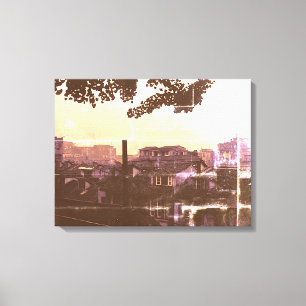 Vintage China Shanghai City Canvas Print