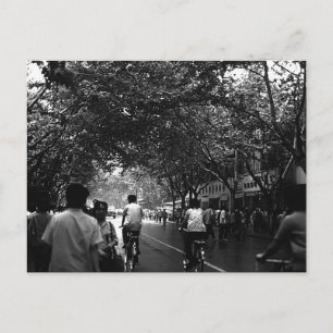 Vintage China Shanghai street Postcard