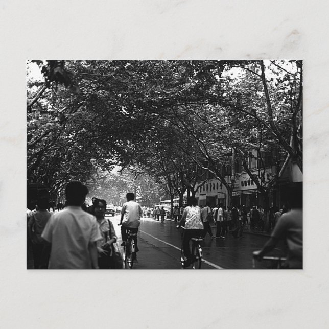 Vintage China Shanghai street Postcard (Front)