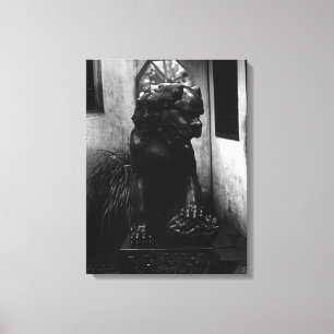 Vintage China Shanghai Yuyuan garden statue Canvas Print