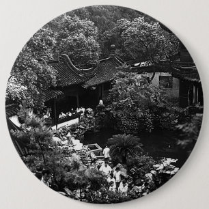 Vintage China Shanghai Yuyuan garden tourists 6 Cm Round Badge