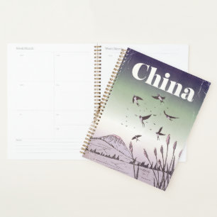 Vintage China Travel Poster Planner