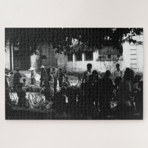 Vintage China Yangshuo market Jigsaw Puzzle