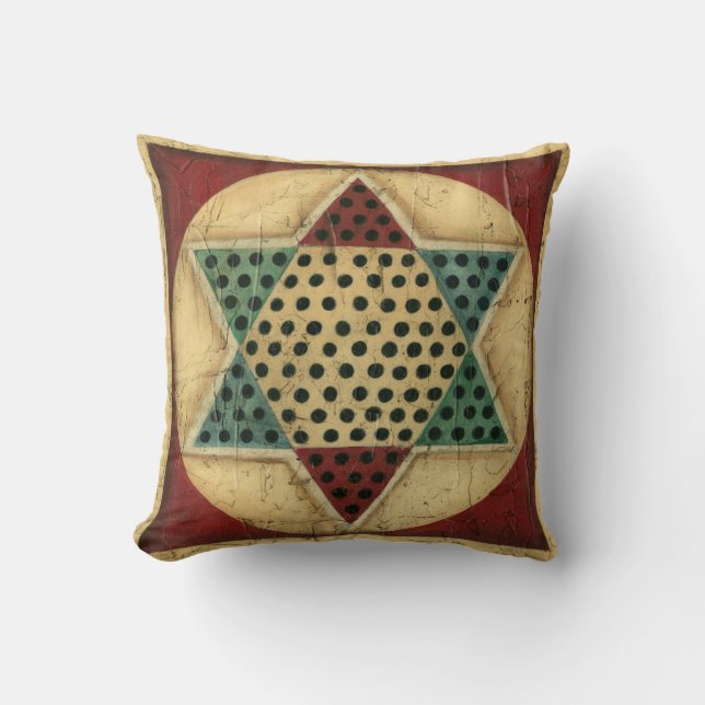 Vintage Chinese Chequerboard by Ethan Harper Cushion (Front)