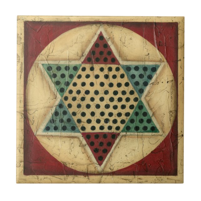 Vintage Chinese Chequerboard by Ethan Harper Tile (Front)
