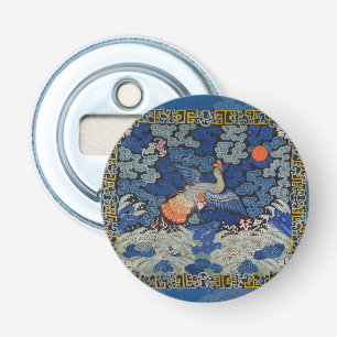 Vintage Chinese Crane Pattern: Imperial Blue Bottle Opener