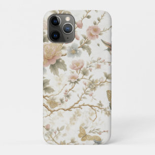 Vintage Chinese Floral Pattern with Hummingbird Case-Mate iPhone Case
