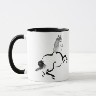 Vintage Chinese Horse Mug