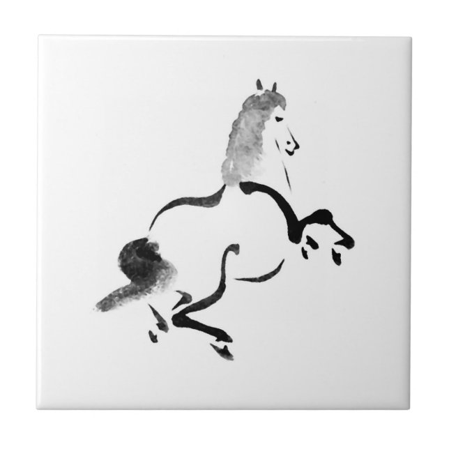 Vintage Chinese Horse Tile (Front)