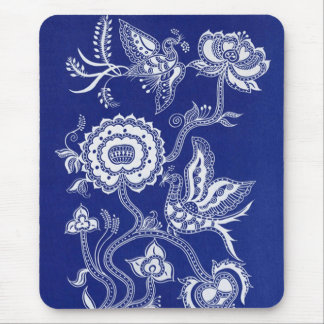 Vintage Chinese Indigo Batik Mouse Pad