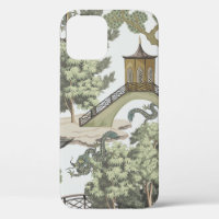 Vintage Chinese landscape seamless pattern. Chinoi