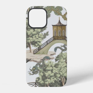 Vintage Chinese landscape seamless pattern. Chinoi iPhone 12 Case
