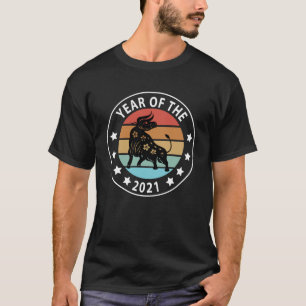 Vintage Chinese New Year of the Ox 2021 clothes f T-Shirt