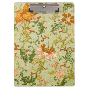 Vintage Chinese Ornament Jones Flowers Clipboard