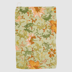 Vintage Chinese Ornament Jones Flowers Golf Towel