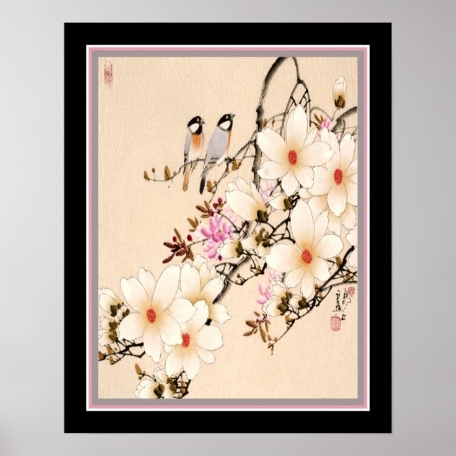 Vintage Chinese "Peonies" Print (Front)