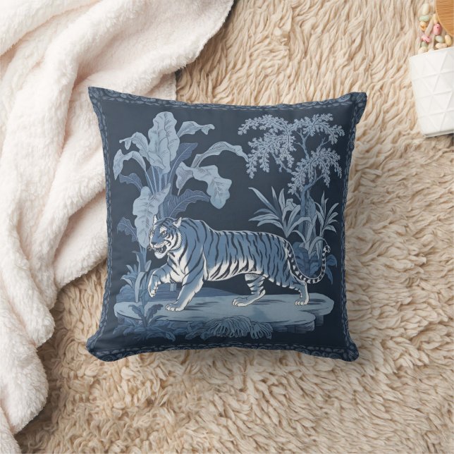 Vintage Chinese Porcelain Tiger Bedspread Cushion (Blanket)