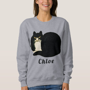 Vintage Chinese Qing Dynasty Black Manchu Cat Sweatshirt