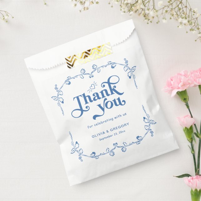 Vintage Chinoiserie Antique Wedding Favour Bags (Sealed)