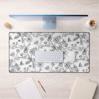 Vintage Chinoiserie Black Floral Pattern