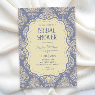 Vintage chinoiserie bridal shower invitation