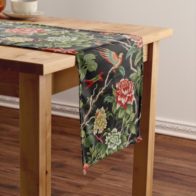 Vintage chinoiserie long table runner (In Situ)