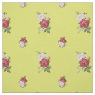 Vintage Chintz Rose Floral Fabric