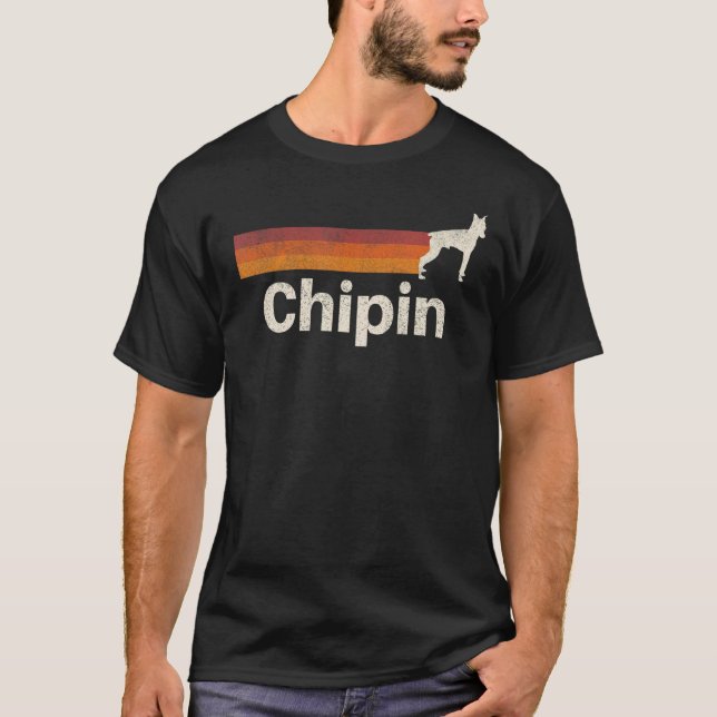 Vintage Chipin Retro Mum Dad Dog T-Shirt (Front)