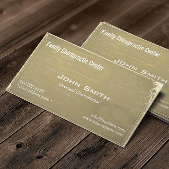 Vintage Chiropractic & Wellness Chiropractor Business Card (Creator Uploaded)