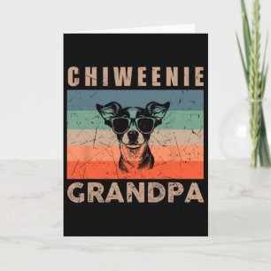 Vintage Chiweenie Dog Grandpa Gifts For Men Fun Gr Card