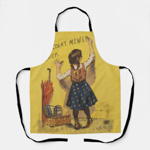 Vintage Chocolat Menier French Poster Bouisset Art Apron