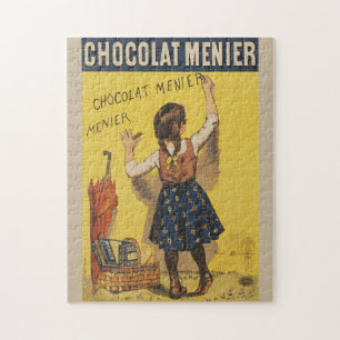 Vintage Chocolat Menier French Poster Bouisset Art Jigsaw Puzzle