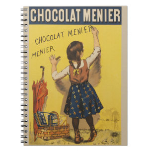 Vintage Chocolat Menier French Poster Bouisset Art Notebook