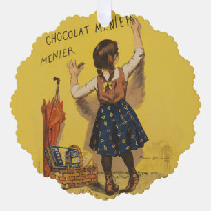Vintage Chocolat Menier French Poster Bouisset Art Tree Decoration Card