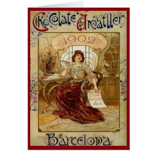 Vintage Chocolate Advert Card